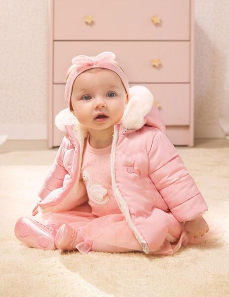 Abrigo rosa bebe best sale