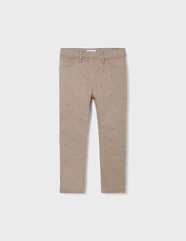 Leggings Msayoral Strass Beige Para Niña