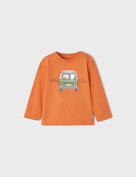 Camiseta Mayoral  m/l play 'van' Naranja Para Niño