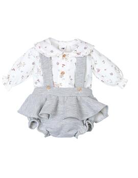 Conjunto Popys Peto Gris Para Bebé