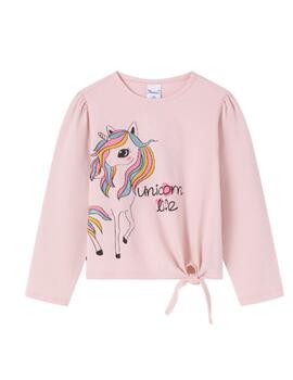 Camiseta Newness Unicornio Rosa Para Niña