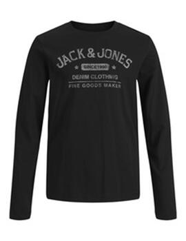 Camiseta Jack & Jones Negra Para Niño