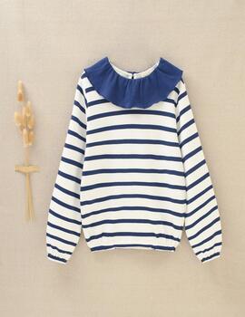 Sudadera Dadati Rayas Azul Para NIña