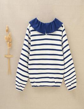 Sudadera Dadati Rayas Azul Para NIña