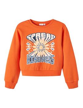 Sudadera Name It Tiffa Naranja  Para Niña