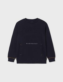 Pullover Mayoral  Grafica Marino Para Niño
