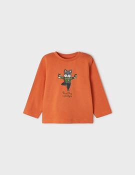 Camiseta Mayoral Perrito Naranja Para Bebé