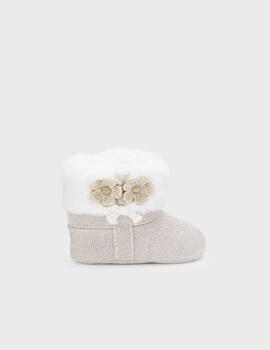 Botas Mayoral Tricot Beige Para Bebe