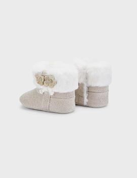 Botas Mayoral Tricot Beige Para Bebe