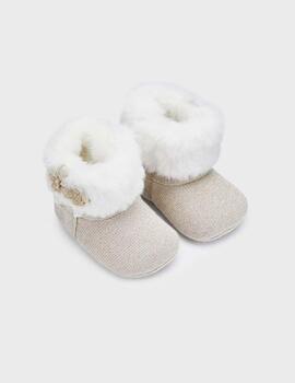 Botas Mayoral Tricot Beige Para Bebe