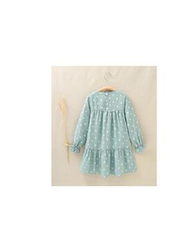 Vestido Dadati Volantes Verde Para Niña