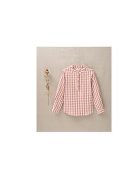 Camisa Dadati Cuadritos Rosa Para Niño