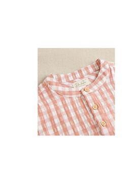 Camisa Dadati Cuadritos Rosa Para Niño