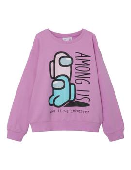 Sudadera AMONGUS Rosa Para Chica