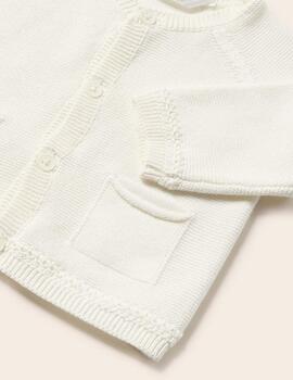 Cardigan  Mayoralñ Tricot Blanco Para Bebé Niña