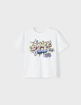 Camiseta Name It Spongebob Blanco Unisex