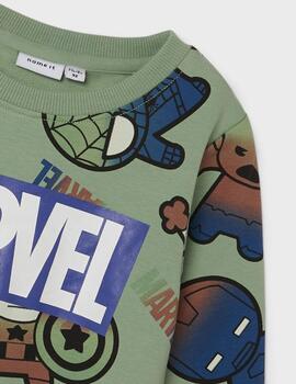 Sudadera NAME IT Marvel Verde