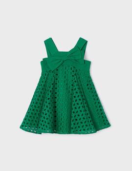 Vestido Mayoral Perforado Verde Para Chica