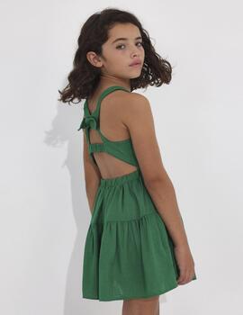 Vestido Mayoral Lino Emeralda Para Chica
