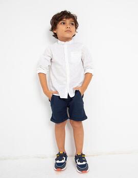 Conj Mayoral Camisa Bermuda Marino Para Niño