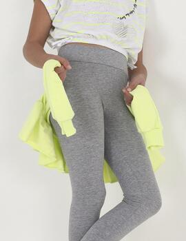 Conj.Mayoral Leggins Rayas Gris Para Chica