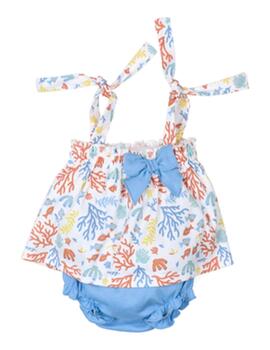 Conjunto Popys Braga Azul Para Bebe