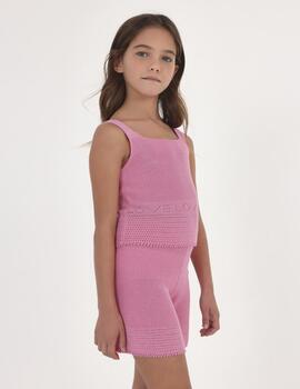 Conj.Mayoral Tricot Rosa Para Chica