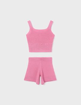 Conj.Mayoral Tricot Rosa Para Chica