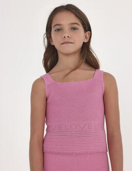 Conj.Mayoral Tricot Rosa Para Chica