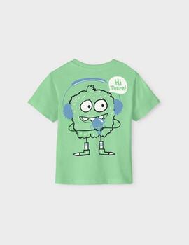 Camiseta Name it Mostruo Verde Para Niño