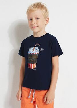 Camiseta Mayoral M/C Lenticular Marino Para Niño