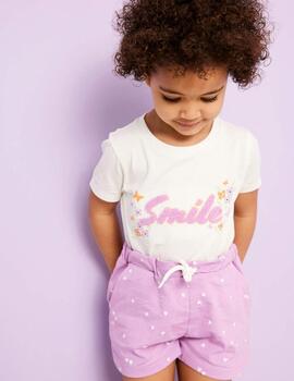 Camiseta Name it Smile Cruda Para Niña