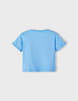 Camiseta Name it Flor Azul Para Niña