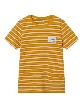 Camiseta Name it  Rayas Amarillo Para Chico