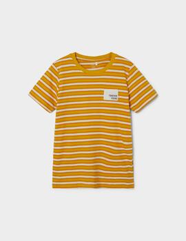 Camiseta Name it  Rayas Amarillo Para Chico