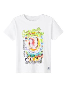 Camiseta Name it Surf Blanca Para Chico