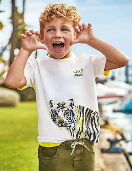 Camiseta Mayoral M/C Wild Kiwi Para Niño