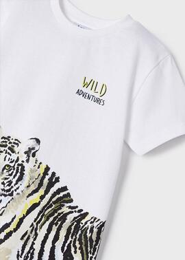 Camiseta Mayoral Wild M/C Blanco Para NiñoCamiseta Mayoral W