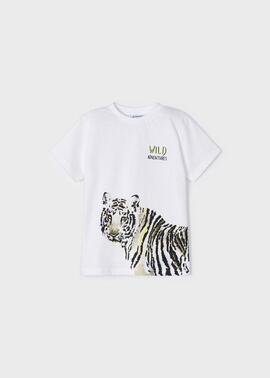 Camiseta Mayoral Wild M/C Blanco Para NiñoCamiseta Mayoral W