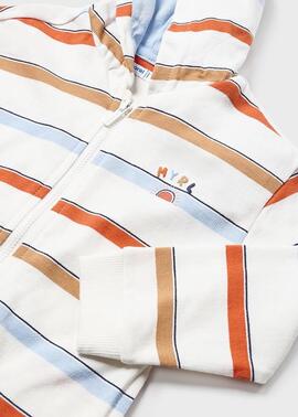 Sudadera Mayoral Canguro Rayas Pomelo Para Bebè