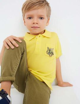 Polo Mayoral Tigre Amarillo Para Niño