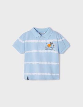 Polo Mayoral Palmeras Azul Para Niño