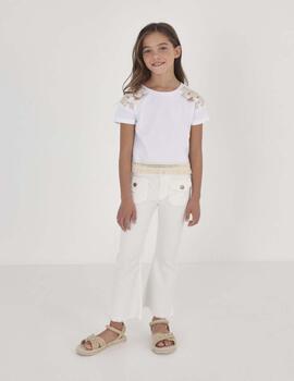 Camiseta Mayoral M/C Flecos  Blanco Para  Chica