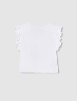 Camiseta Tirantes Peforada Blanco Para Chica