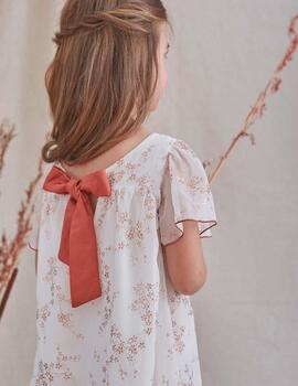 Vestido Dadati De Gasa Con Estambado Cobre