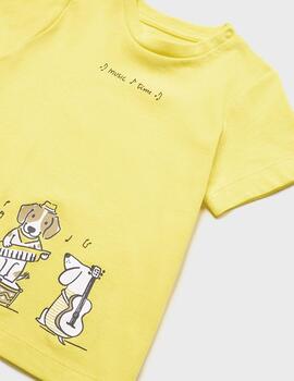 Camiseta Mayoral M/C Music Limon Para Bebè