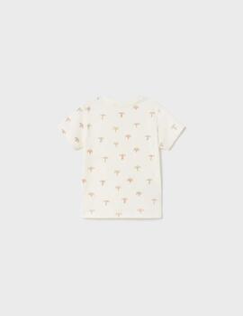 Camiseta Mayoral Palmeras Beige Para Bebé