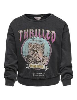 Sudadera Only Drean Gris Para Niña