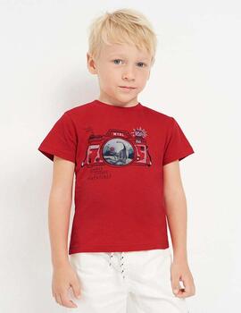 Camiseta Mayoral Dino Roja Para Niño
