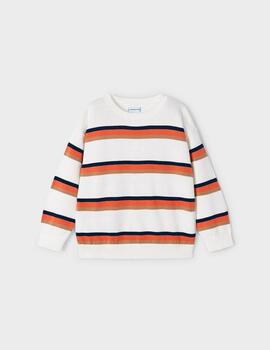 Jersey Mayoral Rayas Naranja Para Niño